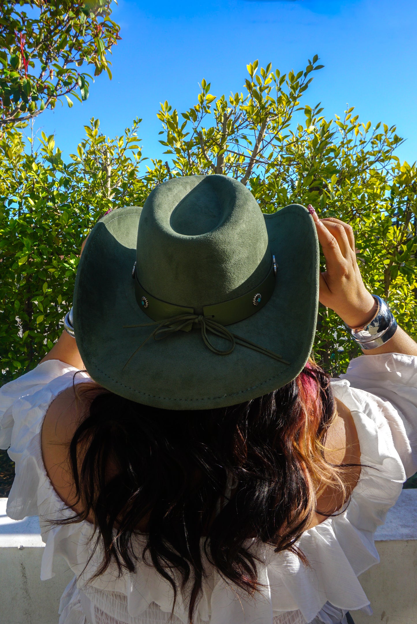 Western Disc Ribbon Strap Cowboy Hat