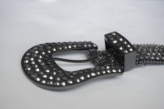 Black Charcoal Studded Belt