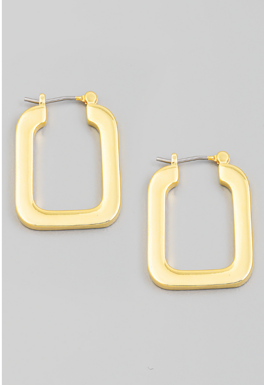 Square Huggie Earrings