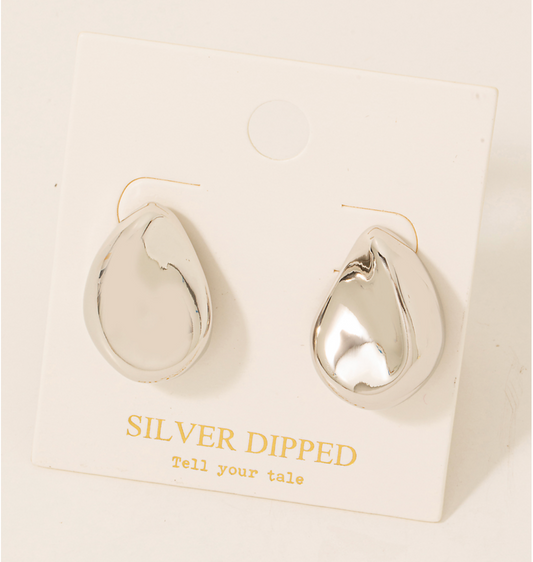 Squished Tear Stud Earrings