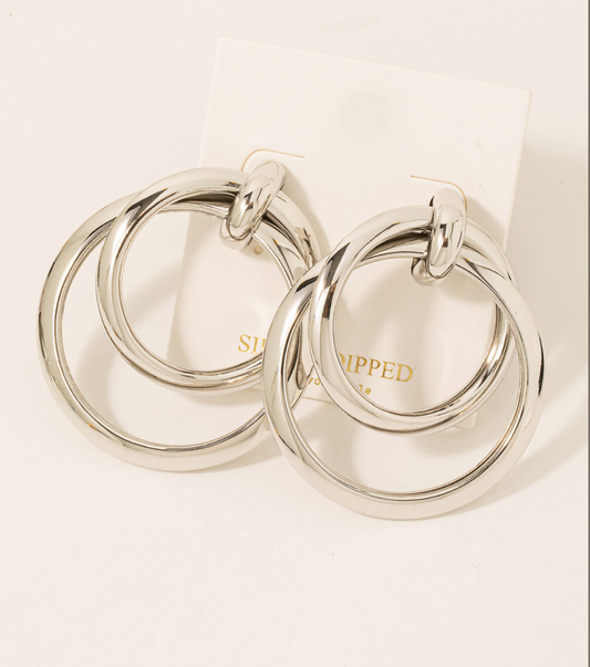 Layered Hoop Dangle Earrings