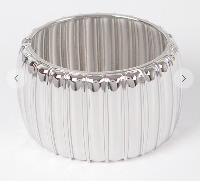 Textured Metal Bangle Bracelet