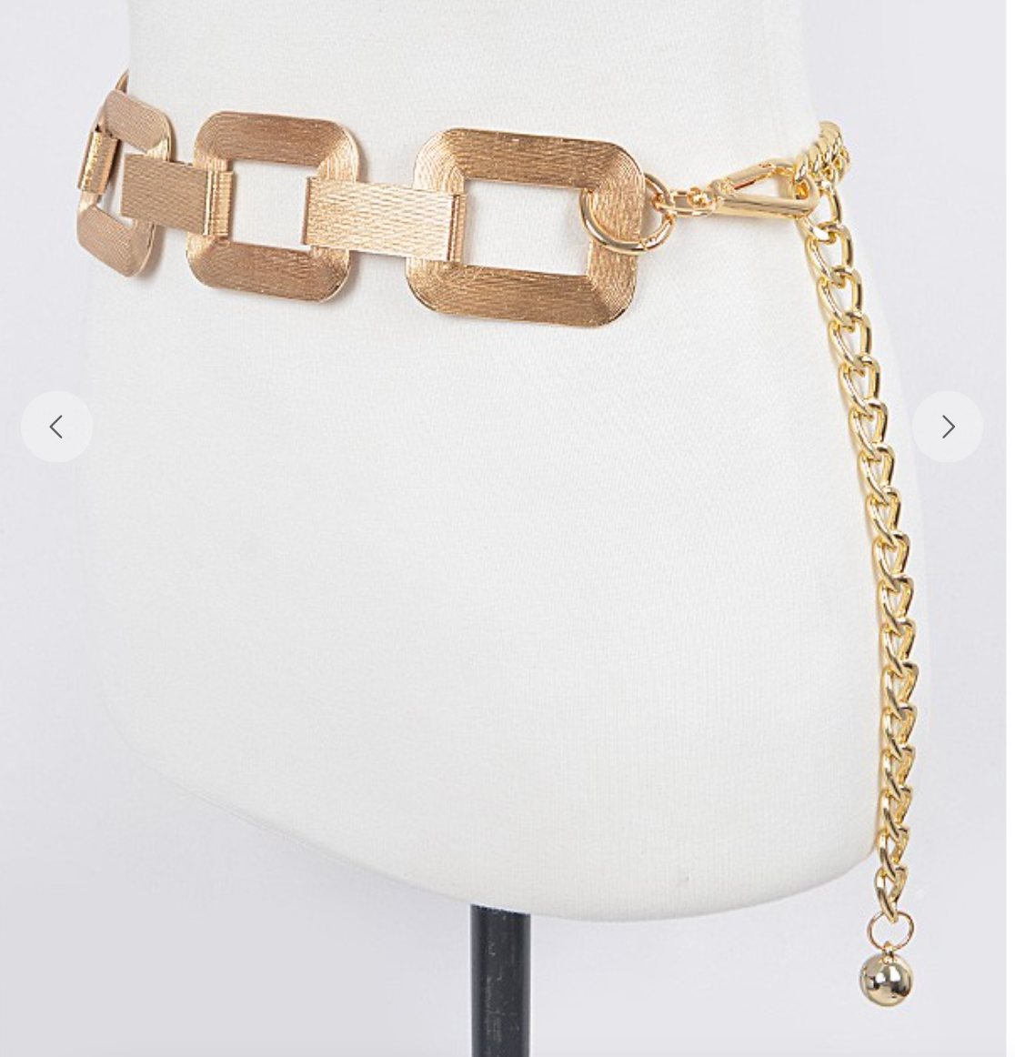 Multi Square Metal Chain Belt